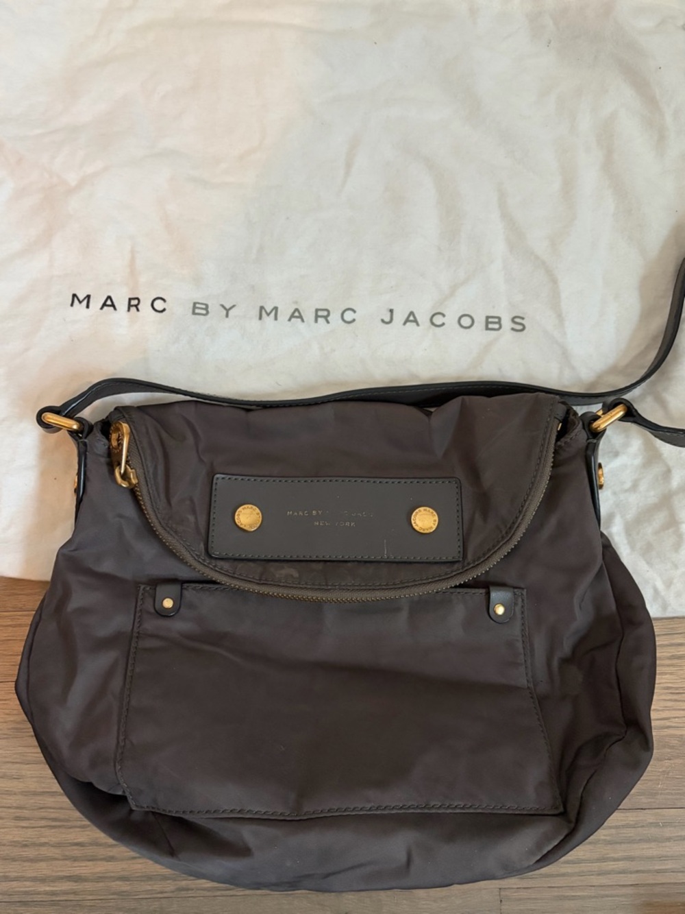 Marc by Marc Jacobs Brown Nylon Preppy Crossbody Bag